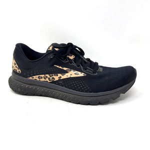 Brooks Glycerin 18 Black Leopard Lace Up Running Cushion Shoes Sneakers Size 8.5